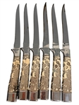 (6) Silver Overlay Knives Carvell Hall by Briddell