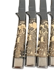 (6) Silver Overlay Knives Carvell Hall by Briddell