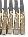 (6) Silver Overlay Knives Carvell Hall by Briddell