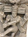 20th Century Carved Wood Panel Maha Devi
