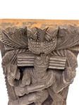 20th Century Carved Wood Panel Maha Devi