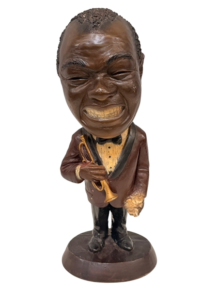 Large Louis Armstrong Chalkware Sculpture 1972 Esco Productions