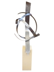 Large Modernist Kinetic Ribbon Sculpture In Style of George Beckman