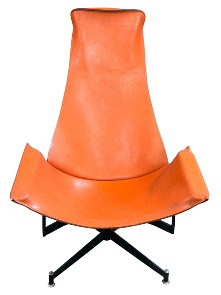 William Katavolos MCM Leather Slingback Chair