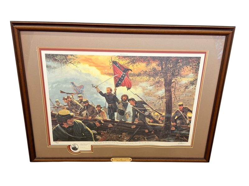 Dale Gallon S/N Lithograph "Desperate Valor" Civil War Remarque 
