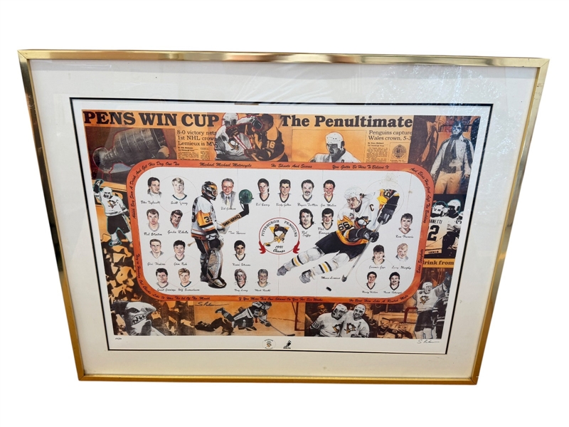 "Pens Win the Cup: The Pentultimate" S/N Lithograph