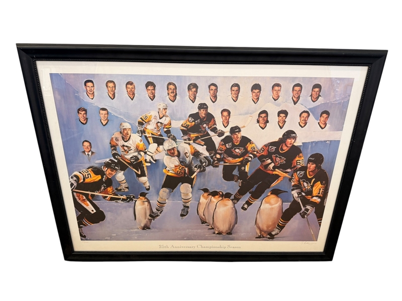 Steve Palmer "Pittsburgh Penguins 25th Anniversary" S/N Lithograph
