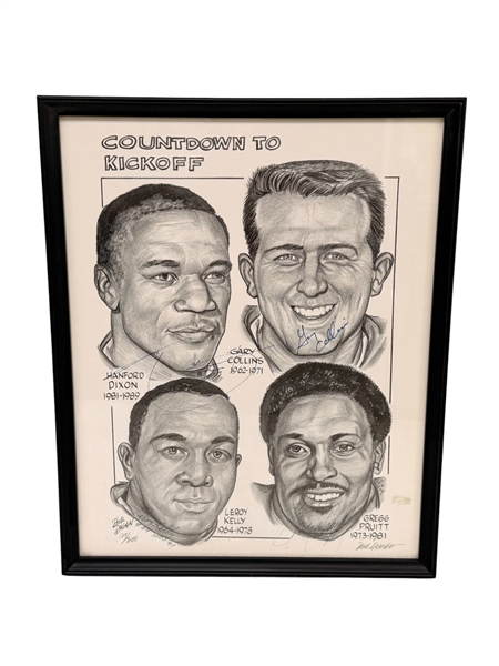 "Countdown to Kickoff" Dick Dugan Autographed Cleveland Browns Print