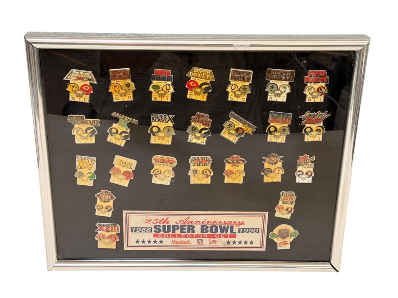 25th Anniversary Super Bowl Pin Set 1966-1990
