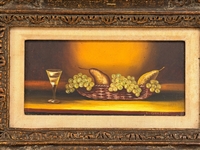 L. Gonjean Oil on Panel Still Life Fruit