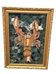Lobster Stone Mosaic Framed