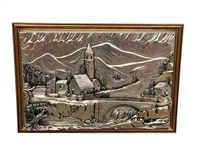 Valenti Argenti 3D Relief Sterling Silver Plated Bas-Relief Plaque