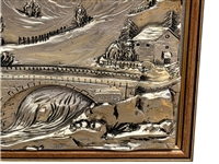 Valenti Argenti 3D Relief Sterling Silver Plated Bas-Relief Plaque