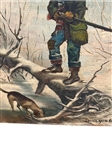 Oil Painting Unknown Artist After a 1920 Hercules Gun Powder Advertising
