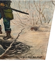 Oil Painting Unknown Artist After a 1920 Hercules Gun Powder Advertising