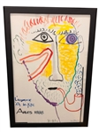 Rene Marcil (Canadian 1917-1993) Pen, Ink Drawing Abstract "LHomme A la Pipe Arles 1888"