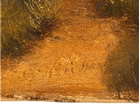 Oil on Canvas Landscape Country Scene