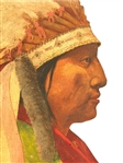 Oil on Board Native American Chief by Monroe