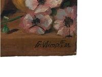 Fr. Wimpff Pair Oil Paintings on Board Fruit Still Life 