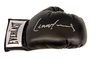 Lennox Lewis Autographed Everlast Black Boxing Glove Schwartz Sports Authority COA