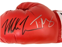 Mike Tyson, Tyson Fury Autographed Red Everlast Boxing Glove Beckett COA