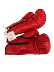 (2) Multi Autographed Red Everlast Boxing Glove by LaMotta, Basilio, Comacho, Frazier, Spinks, Cooney