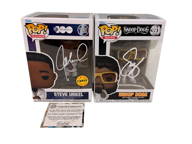 (2) Autographed Funko Pops; Snoop Dog, Steve Urkel Jaleel White