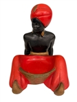 (3) Blackamoor Mid Century Chalkware Trinket Dishes