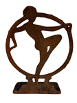 Art Deco Bronze Bookend Nude Dancing Woman Seville Studios