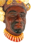 Bosson's Chalkware 1950's Wall Hanger Chaka Zulu Warrior