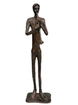 Bronze Brutalist Jazz Musician Sculpture