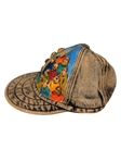 Hand Made Painted Art Hat With Pistachio Shells 