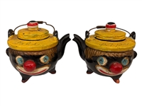 1950s Thames Redware Clown Face Coffee/Tea Set