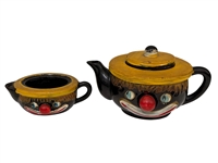 1950's Thames Redware Clown Face Coffee/Tea Set