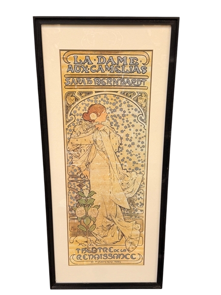 Alphonse Mucha Print "La Dame Aux Camelias" Sarah Bernhardt