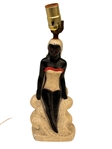 Blackamoor Figural Woman Table Lamp