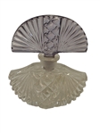 (5) Glass Perfume Bottles: Lalique, Waterford, Czech, Nina Ricci