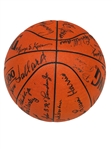 Hall of Fame Autographed Basketball Full JSA Certificate