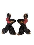 Pair Blackamoor Alexander Backer Wall Pocket Hangers