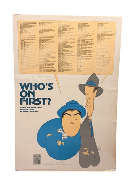 Al Hirschfeld Abbott and Costello "Whos on First" Poster