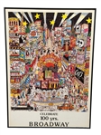 Charles Fazzino Illustrated Poster "Celebrating 100 Years on Broadway" 