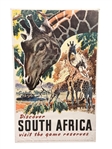 1950 South Africa Travel Poster "Discover South Africa" Illustrated by Mildred Giddings Burrage