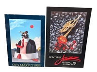 (2) Jazz Posters; Atlanta 1987 Illustrated Rene Magritte, Monterey 1981