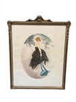 Louis Icart "Le Bonnet Bleu" Print Original Frame