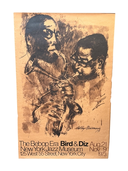 Leroy Neiman Promotional Poster "The Bebop Era Bird and Diz" NY Jazz Museum