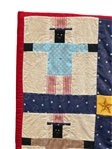1986 Stephen Blumrich (Pea Ridge Purties) Black Uncle Sam Folk Art Sampler Quilt
