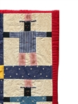 1986 Stephen Blumrich (Pea Ridge Purties) Black Uncle Sam Folk Art Sampler Quilt