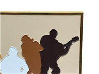 Frank Walcutt Acrylic MCM Space Age Jazz Scene on Canvas