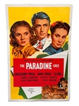 Alfred Hitchcock Movie Poster 1947 The Paradine Case with Gregory Peck