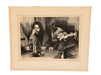 Sandu Lieberman LE Lithograph "In the Cafe"